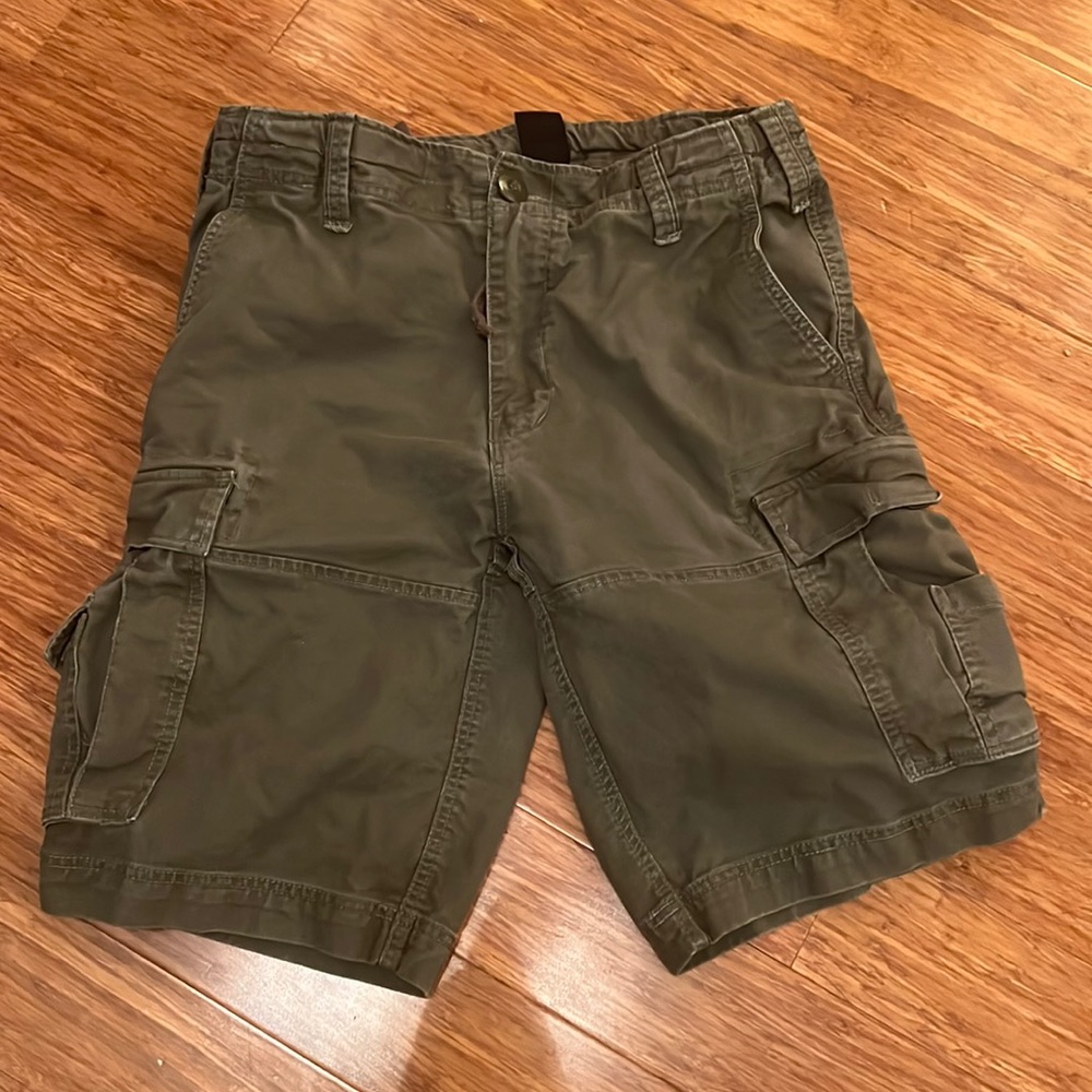 Army green cargo shorts